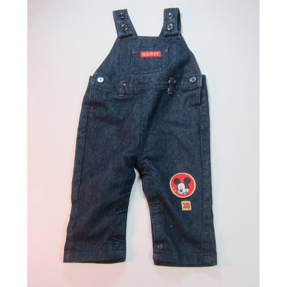 Disney Kids Overall Denim Mickey Mouse 6-9 Months